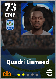 Quadri Liameed — CMF, OVR 73, MAX 73