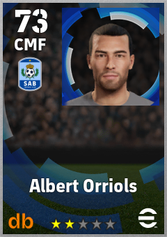 Albert Orriols — CMF, OVR 73, MAX 73