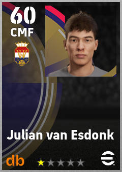 Julian van Esdonk — CMF, OVR 60, MAX 60
