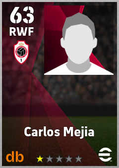 Carlos Mejia — RWF, OVR 63, MAX 63
