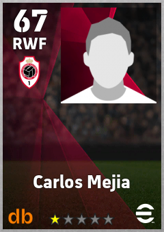 Carlos Mejia — RWF, OVR 67, MAX 67