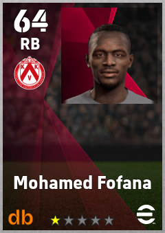 Mohamed Fofana — RB, OVR 64, MAX 64
