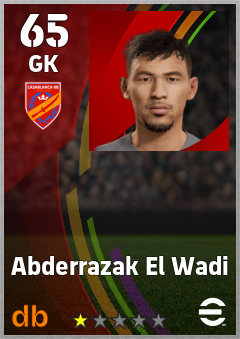 Abderrazak El Wadi — GK, OVR 65, MAX 65