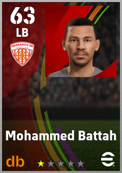 Mohammed Battah — LB, OVR 63, MAX 63