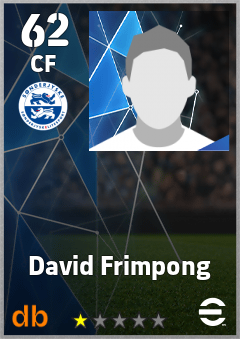 David Frimpong — CF, OVR 62, MAX 62