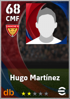 Hugo Martínez — CMF, OVR 68, MAX 68