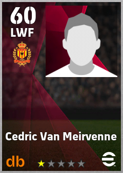 Cedric Van Meirvenne — LWF, OVR 60, MAX 60