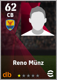 Reno Münz — CB, OVR 62, MAX 62