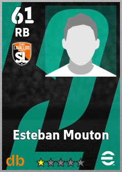 Esteban Mouton — RB, OVR 61, MAX 61
