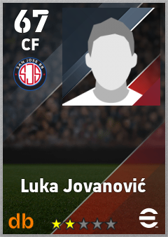 Luka Jovanović — CF, OVR 67, MAX 67