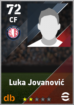 Luka Jovanović — CF, OVR 72, MAX 72