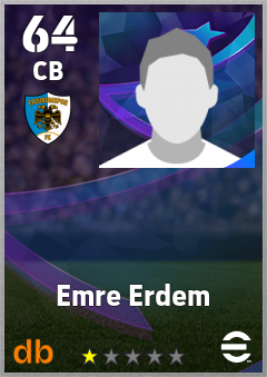 Emre Erdem — CB, OVR 64, MAX 64