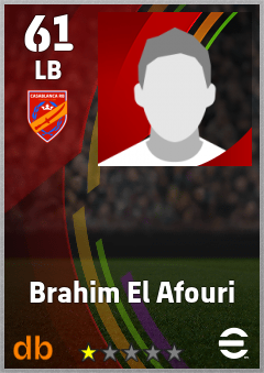 Brahim El Afouri — LB, OVR 61, MAX 61