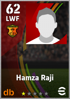 Hamza Raji — LWF, OVR 62, MAX 62