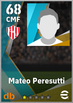 Mateo Peresutti — CMF, OVR 68, MAX 68