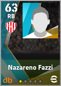 Nazareno Fazzi — RB, OVR 63, MAX 63