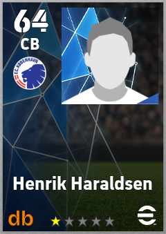 Henrik Haraldsen — CB, OVR 64, MAX 64