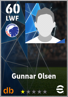 Gunnar Olsen — LWF, OVR 60, MAX 60