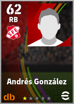 Andrés González — RB, OVR 62, MAX 62