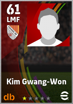 Kim Gwang-Won — LMF, OVR 61, MAX 61