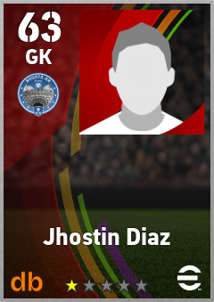 Jhostin Diaz — GK, OVR 63, MAX 63