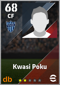 Kwasi Poku — CF, OVR 68, MAX 68