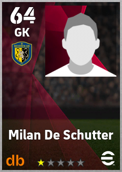 Milan De Schutter — GK, OVR 64, MAX 64