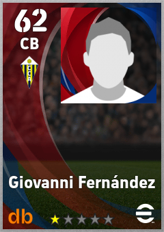 Giovanni Fernández — CB, OVR 62, MAX 62