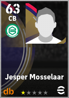 Jesper Mosselaar — CB, OVR 63, MAX 63