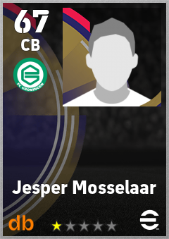 Jesper Mosselaar — CB, OVR 67, MAX 67