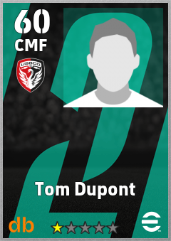 Tom Dupont — CMF, OVR 60, MAX 60