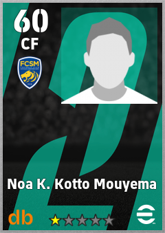 Noa K. Kotto Mouyema — CF, OVR 60, MAX 60
