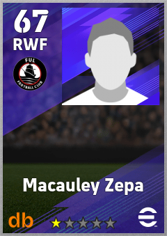 Macauley Zepa eFootball player card