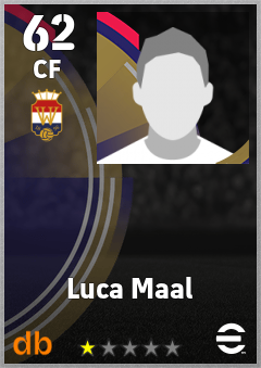 Luca Maal — CF, OVR 62, MAX 62