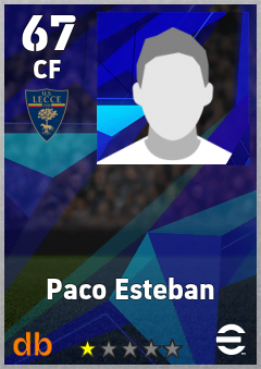 Paco Esteban — CF, OVR 67, MAX 67