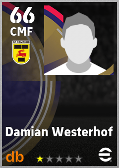 Damian Westerhof — CMF, OVR 66, MAX 66