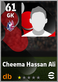Cheema Hassan Ali — GK, OVR 61, MAX 61