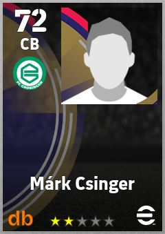 Márk Csinger — CB, OVR 72, MAX 72