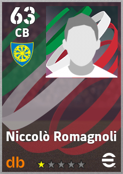 Niccolò Romagnoli — CB, OVR 63, MAX 63
