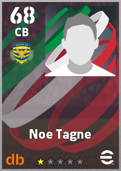 Noe Tagne — CB, OVR 68, MAX 68