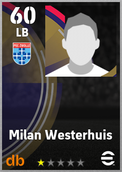 Milan Westerhuis — LB, OVR 60, MAX 60