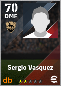 Sergio Vasquez — DMF, OVR 70, MAX 70