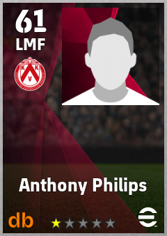 Anthony Philips — LMF, OVR 61, MAX 61