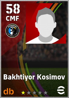 Bakhtiyor Kosimov — CMF, OVR 58, MAX 58