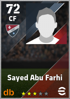 Sayed Abu Farhi — CF, OVR 72, MAX 72