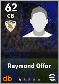 Raymond Offor — CB, OVR 62, MAX 62