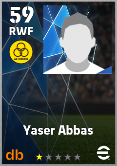 Yaser Abbas — RWF, OVR 59, MAX 59