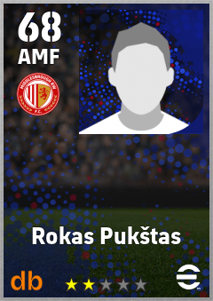 Rokas Pukštas — AMF, OVR 68, MAX 68
