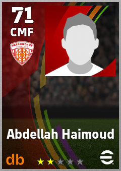 Abdellah Haimoud — CMF, OVR 71, MAX 71