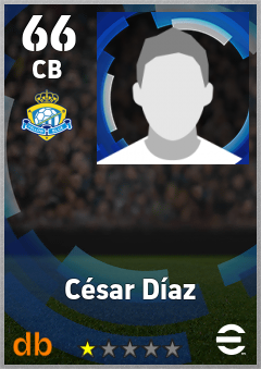 César Díaz — CB, OVR 66, MAX 66